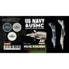 AK Interactive RCS117 US Navy & USMC Aircraft Colors 1945-1980 3x17ml